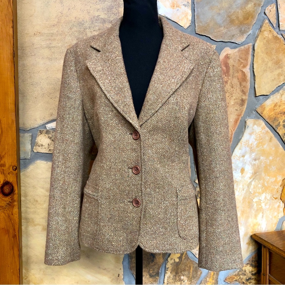 Talbots Brown Tweed Blazer